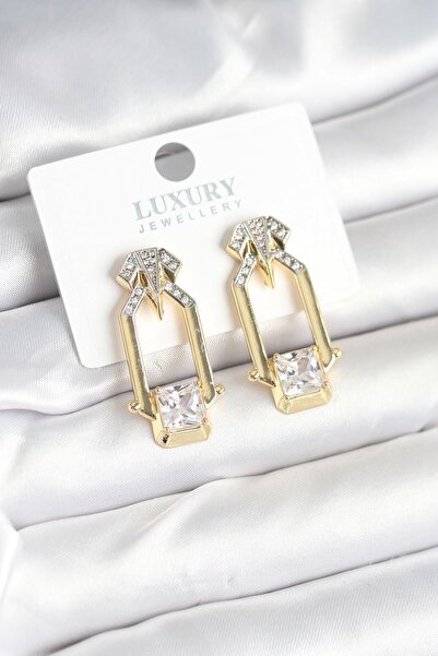Inure Jewelry أقراط نسائية عتيقة بلون ذهبي نحاسي