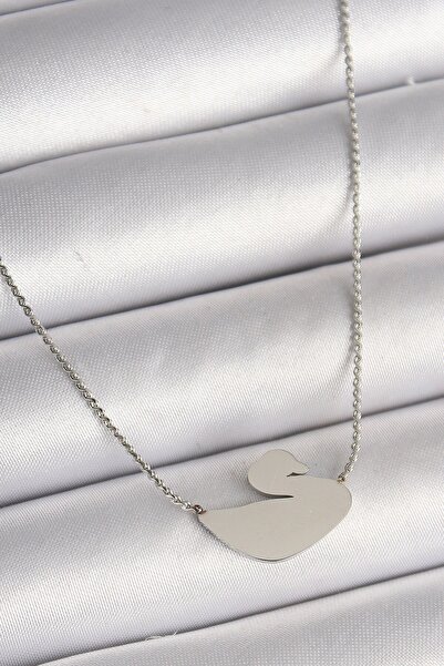 Inure Jewelry 316L الصلب الفضة اللون سلسلة البجعة نموذج قلادة المرأة