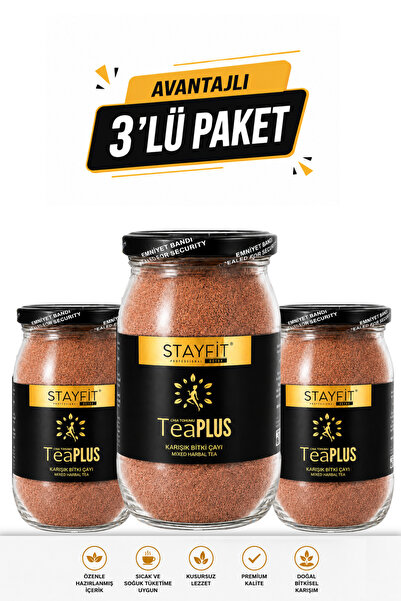 STAYFİT 135 Günlük Kuşburnu Aromalı - Karışık Bitki Çayı 840 Gr - (3 Adet)