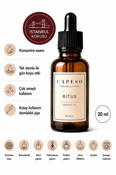 Capeso Ritus ( İSTANBUL KOKUSU ) Esansiyel Yağı 20 ml - Buhurdanlık ve Difüzö...