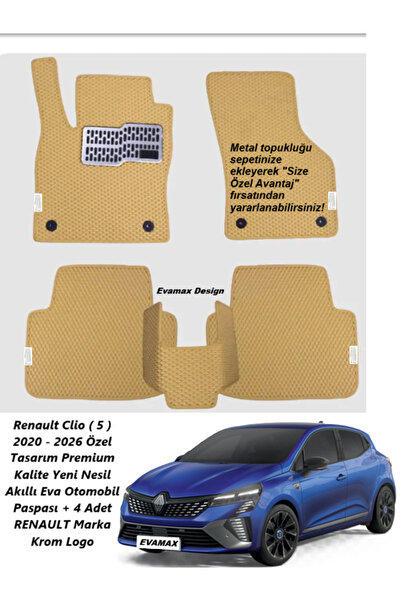 Evamax Design Renault Clio ( 5 ) 2020 - 2026 Özel Tasarım Premium Kalite Yeni...