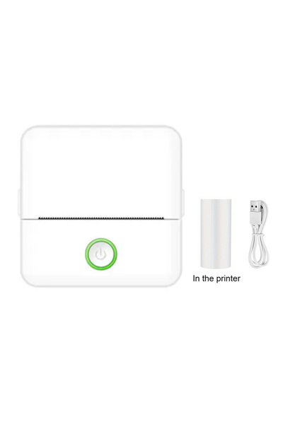 Choice WHITE Mini HD Portable Label Thermal Printer Endurance Bluetooth Print...