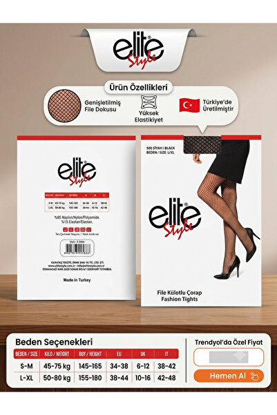 Elit Fileli KÜLOTLU Çorap