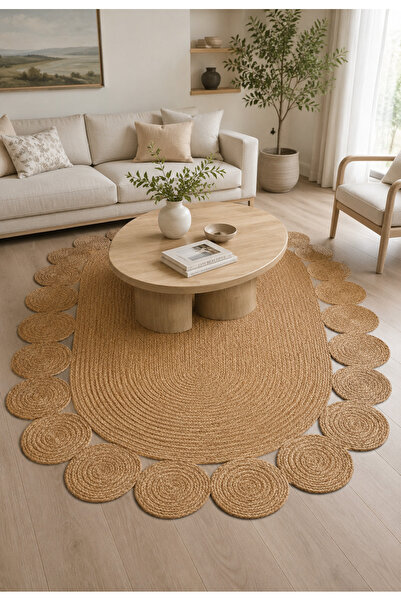 Halı Sepeti Reygon Ege 7 Hasır Dekoratif El Örgüsü Kilim Yolluk Halı