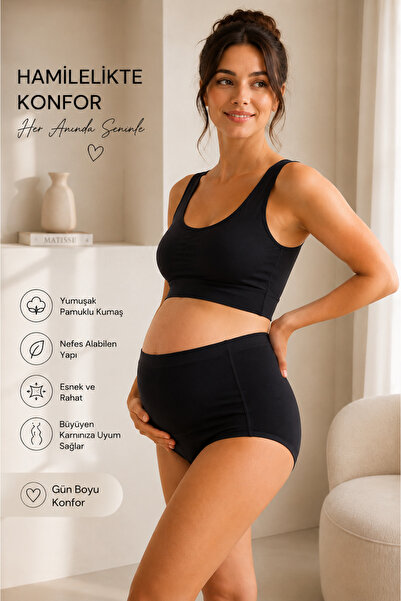 cicial Women's Maternity High Waist Cotton Pack Panties