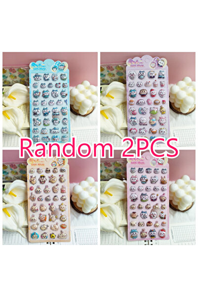 Choice1 MINISO random 2pcs Cute Cartoon Anime 3D Stickers - Hot Relief Hollow...