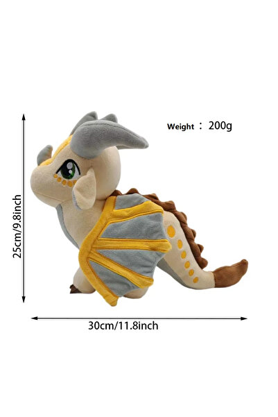 SHXI Khaki Wings of Fire Plush Toys Dragon Soft Stuffed Animal Doll Cute Comp...