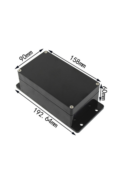 Choice15 158-90-60-with ears Black Box Outdoor Waterproof Case Plastic Box El...