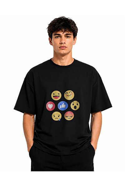 Inscriptie Ουνισέξ Βαμβακερό T-Shirt Υψηλής Ποιότητας  "Αντιδράσεις στο Faceb...