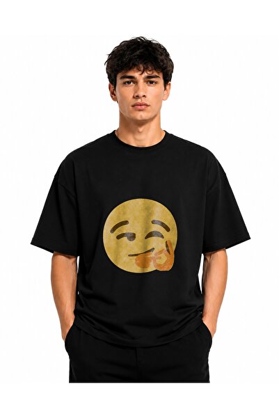 Inscriptie Tricou Unisex Bumbac Premium Casual " Emoji - You think about sex?...