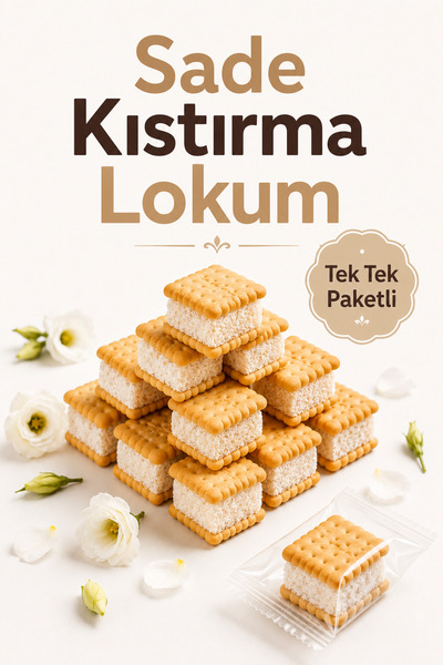 Şener Kıstırma Lokum Sade Lokum Atıştırmalık 500 gr