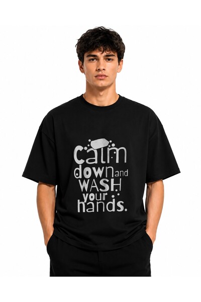 Inscriptie Tricou Unisex Bumbac Premium Casual " Stala-te pe maini ! "