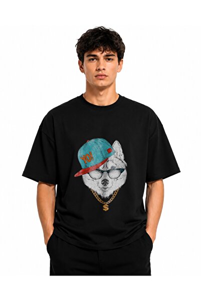Inscriptie Tricou Unisex Bumbac Premium Casual " Husky portrait "
