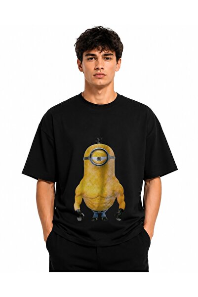 Inscriptie Tricou Unisex Bumbac Premium Casual " Minion muscular "
