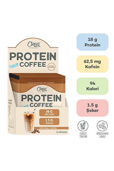 Clean Powders Protein Coffee (Proteinli Kahve) 25 Gr 10 Saşe - KAHVE