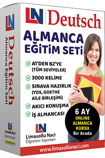 Limasollu Naci Öğretim Yayınları Almanca Eğitim Kitap Seti, Almanca Gramer Ke...