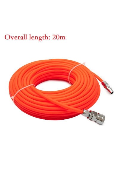 Choice3 RED 20M Heavy-Duty Pneumatic Straight Pipe Air Compressor Hose with Q...