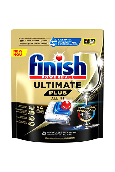 Finish Capsule de detergent pentru mașina de spălat vase Ultimate Plus, 54 de...