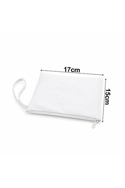 Pankart Evi Şarj Aletleri Kablolar için Mini Keten Clutch / Kılıf El Cüzdanı / Çantası