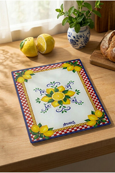 Amandus Fiori - Cam Kesme Tahtası Temperli Cam Kesme Tablası 30x35 Kaymaz Cam...