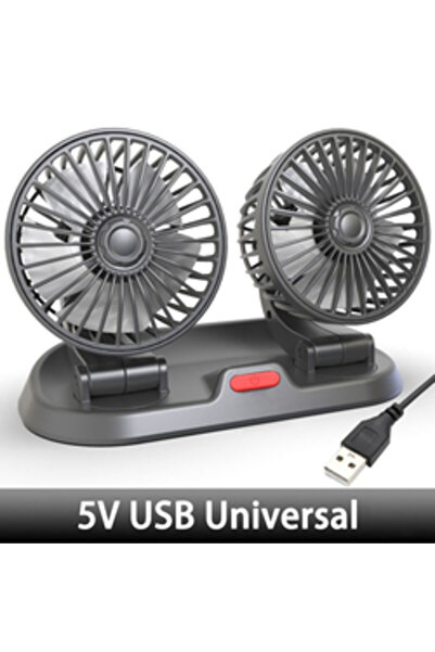 Choice1 White 5V Electric Car Cooling Fan 360 Degree Rotatable Telescopic Dua...