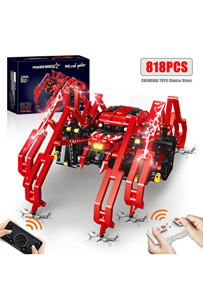 Choice RC Red Spider 818pcs Remote Control Red Spider STEM Robot Building Blo...