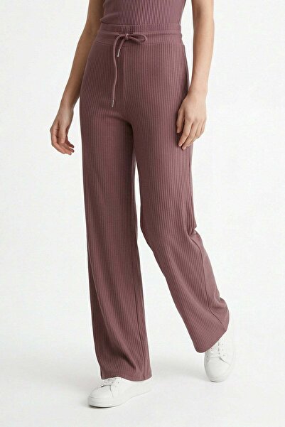 HAKKE Ribbed wide leg trousers