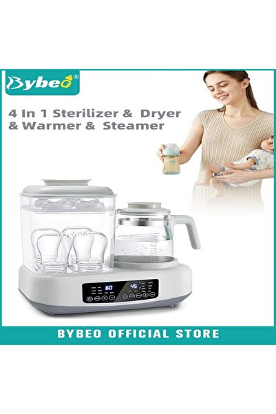 BYBEO جهاز تعقيم وتجفيف وتسخين وتبخير زجاجات الأطفال متعدد الوظائف 4 في 1، يح...