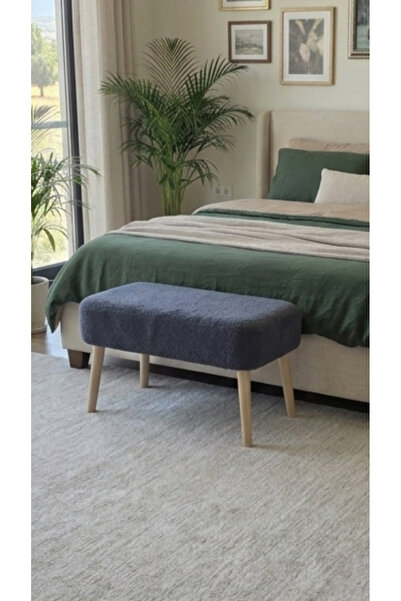 DEKOZUM PUFLY Peluş Çok Amaçlı Dekoratif Puf koltuk Dekoratif Puf 35X60 CM An...