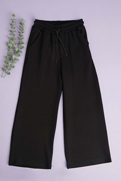 Fulla Moda Girls' Modal Pants with Elastic Waist and Pockets