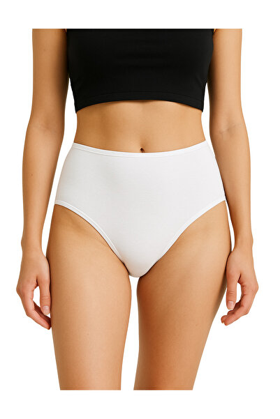 OrganicKid Yüksek Bel Kadın Beyaz Slip Külot 2'li Set