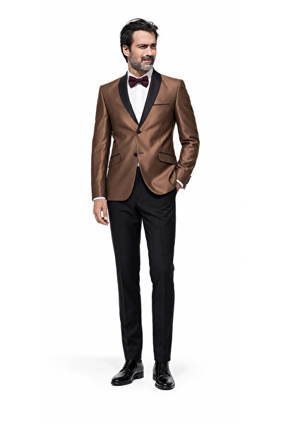 FABIO CASSEL Erkek Slim Fit Damatlık Takım Elbise – Düğün İçin Özel Tasarım