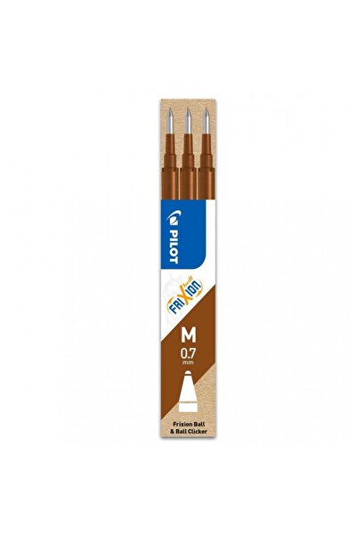 Pilot Rezervă roll-on Frixion Ball 0.7 mm, set 3 bucăți, maro