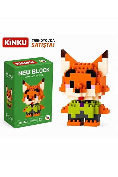 KİNKU New Block023-tilji-Puzzle-Yapboz-3D Zeka geliştiren-Mini Sevimli Figürl...