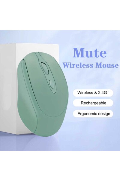 Choice Green Rechargeable Wireless Gaming Mouse 2.4G Bluetooth-Compatible Wir...