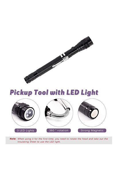Choice A tool with led 360° Inspection Mirror LED Light Extend Telescopic Ins...