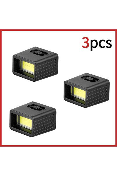 Choice 3pcs 6F22 Battery Powered Mini Portable Light 9V COB LED Work Light Fl...