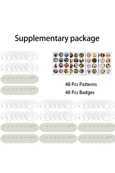 Choice Supplement Pack Badge Maker for Kids, DIY Pin Button Badge Maker Machi...