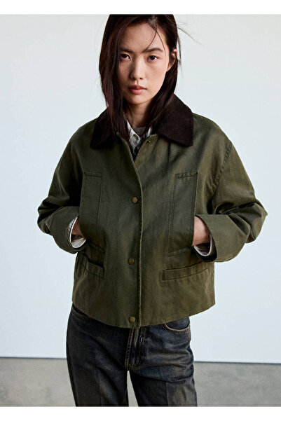 MANGO Woman Corduroy collar jacket