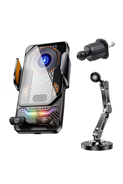 Choice F6 Metal Edition 15W Universal Car Wireless Charger Stand Auto Touch t...