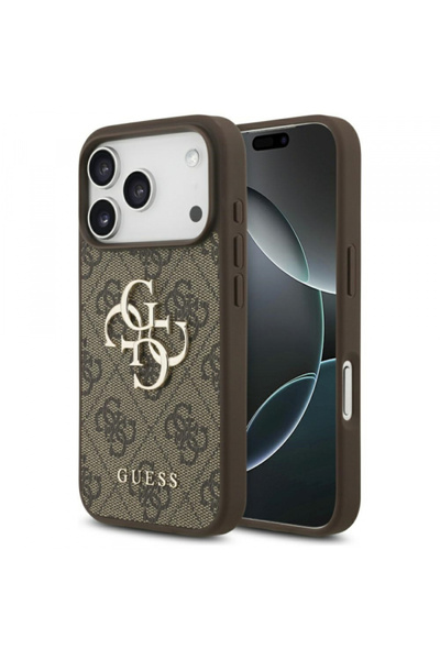 Apple Husa pentru iPhone 17 Pro Max, Guess, 4G Big Logo, Maro