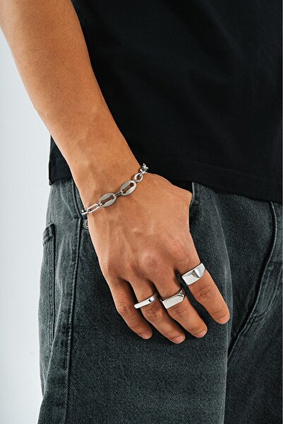 UKHWD SUPPLY 316L Paperclip Chain Bracelet Ka1301Gm