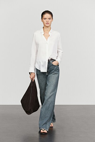 Massimo Dutti Liyosel dökümlü gömlek