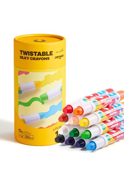 Jarmelo Silky Textured Washable Crayons - 12 Colors Ja90435