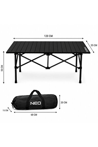 Neo Class Neo Trail Katlanabilir Premium Kamp Masası | Kompakt Tasarım, 120x5...