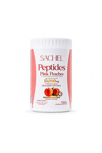 Sachiel Japanese Sourced Marine Collagen Peptides Pink Peaches Powder 13,000mg.
