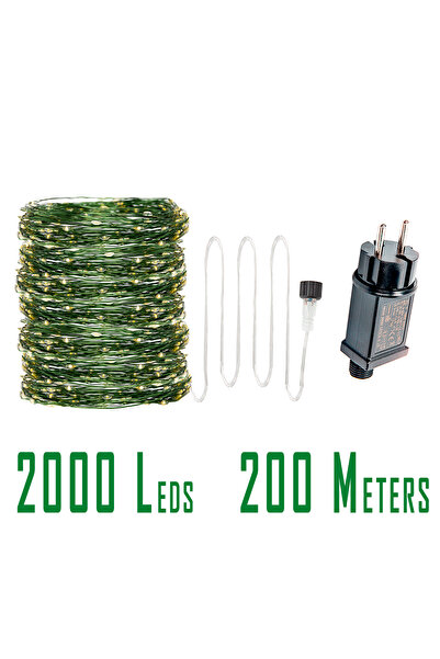 Choice Warm White EU Plug 200Meters0 2000LEDs 200M 2000LED Green Wire Fairy S...