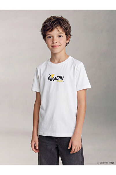 LC Waikiki Original Pikachu Printed Boys' T-Shirt