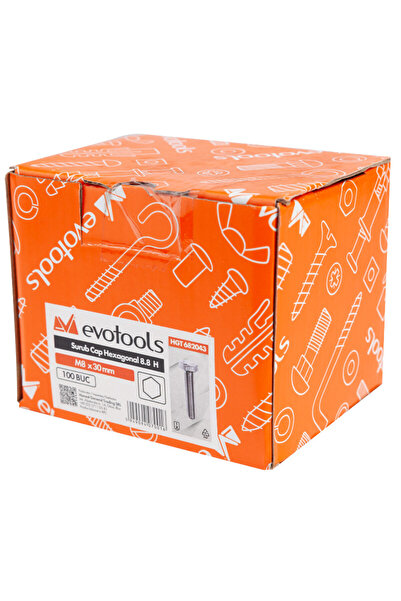 Evotools Capac Surub hexagonal 8.8 H - 100 buc M8 mm 20 mm