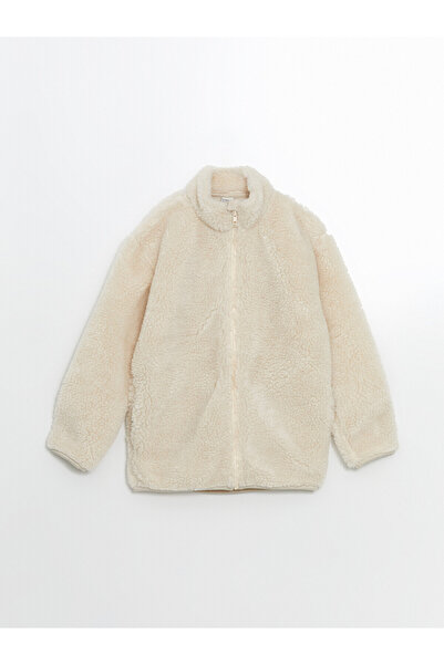 LC Waikiki Nevavm Dik Yaka Plush Zippered Sweatshirt for Boys with a Difference